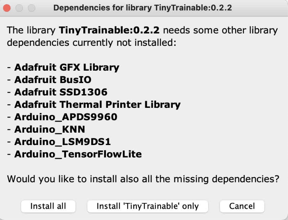 Install TinyTrainable