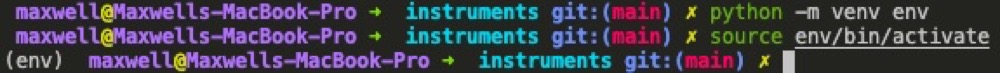 Virtual environment command prompt