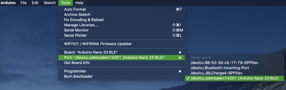 Select port Select port